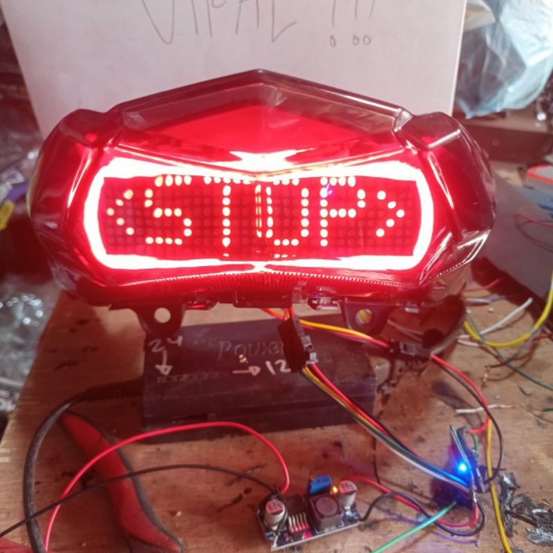 Stoplamp vario led old 125/150 custom running text