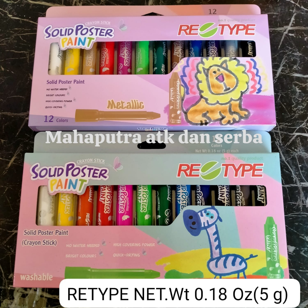 

Face painting Retype 12 warna Solid Poster Paint Aman Anak Crayon Gambar Body Paint
