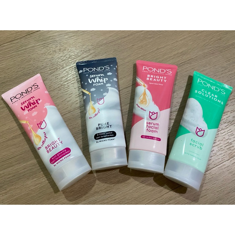 Ponds Sabun Cuci Muka Wanita Bright Beauty Spot Less Glow Facial & whip Foam 100g