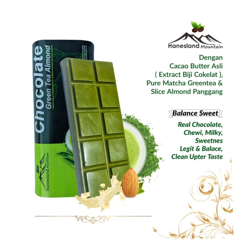 

Cokelat Matcha - Coklat Batang 60Gr Chocolate Greentea Balance Sweet