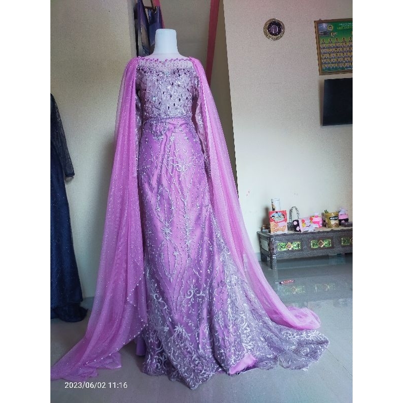 kebaya slim ungu lilac