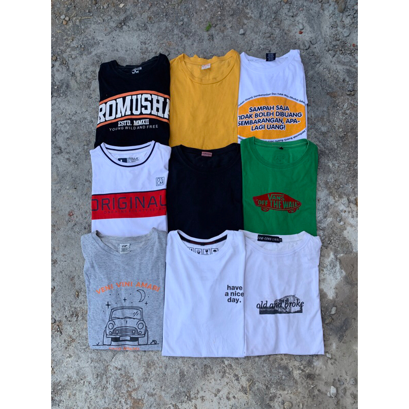 borongan kaos second