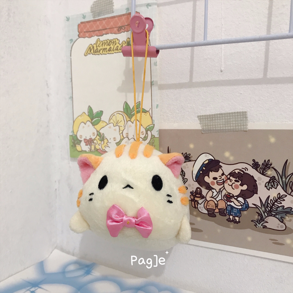 Orange Cat by Scratch [New] - Plush Doll Boneka Keyring Ganci Keychain Kucing Orange Oren