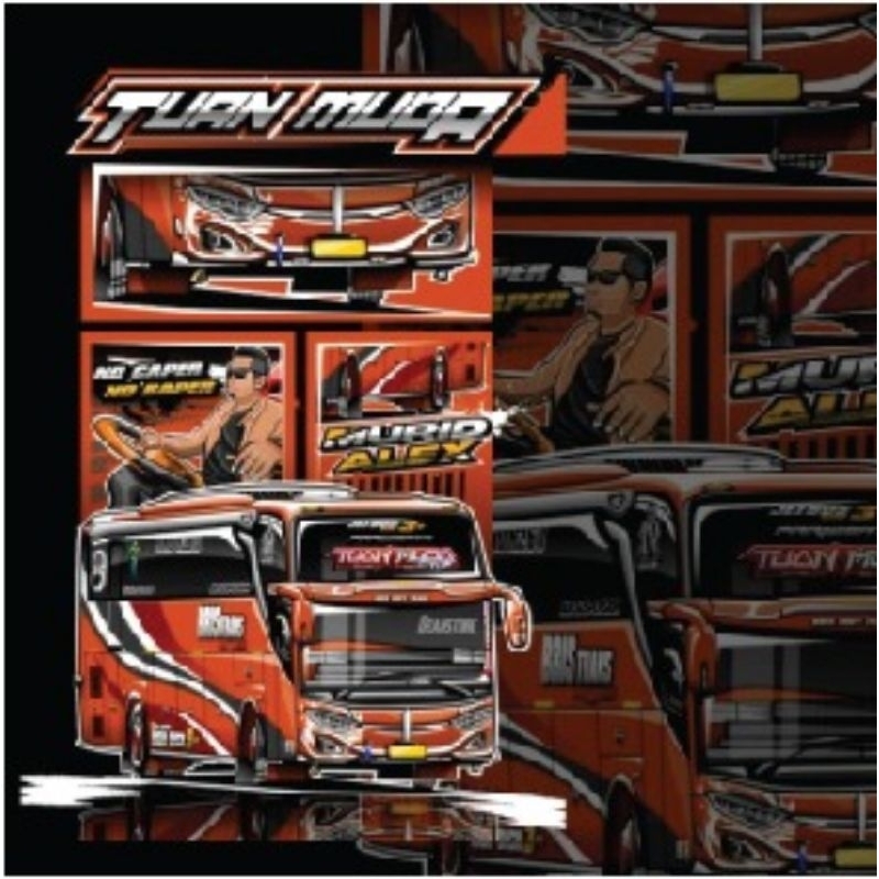 Stiker BusMania Tuan Muda orange