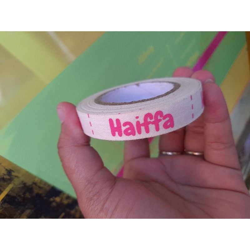 

[50 PCS] Label Nama Label Katun 1,3cm 1,5cm, 2cm dan 2,5cm Label Baju Label Hijab Label Masker Label Woven Damask Subtitude FREE DESAIN