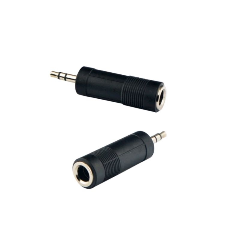 Sambungan mic besar ke kecil 6.5mm ke 3.5mm Converter audio jack streo