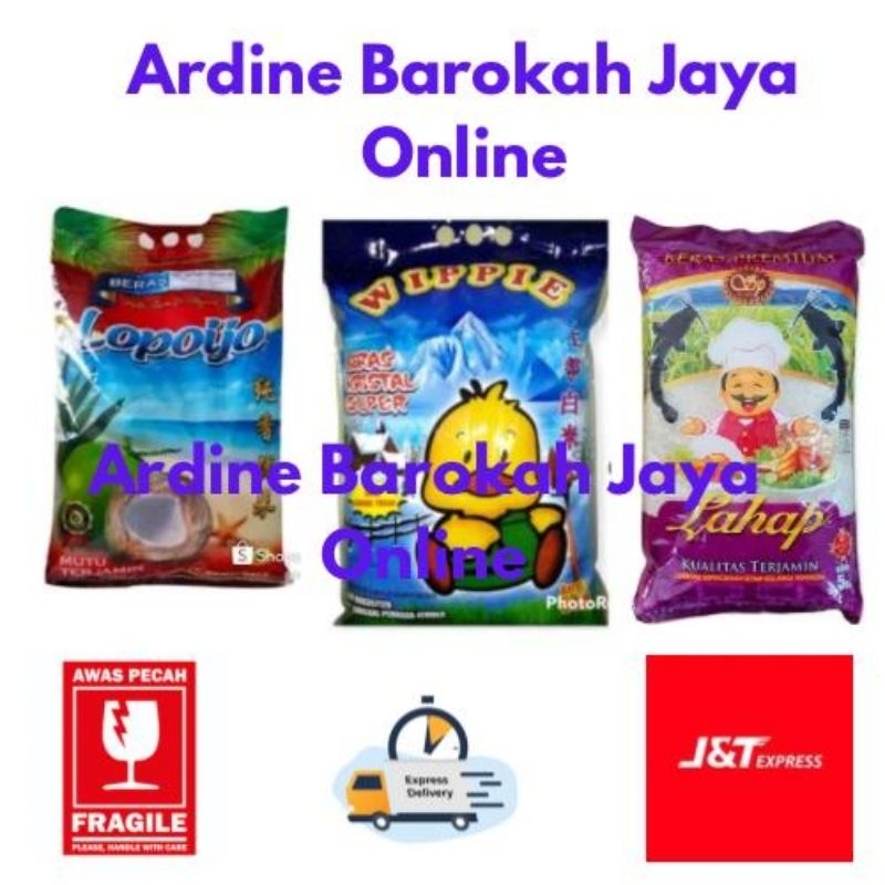 

Beras kemasan 5kg lopo ijo