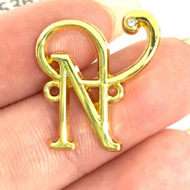 Custom Label Plat Hijab / Label Hijab  1 huruf / Label Merk Gamis / Label Metal / Label Tas custom