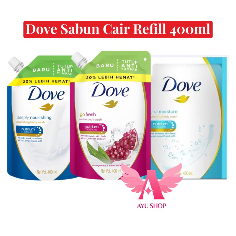 Dove Body Wash Refill 400ml | Sabun Dove Cair