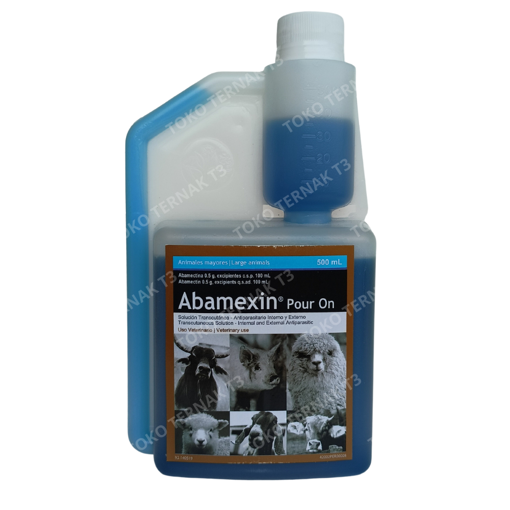 ABAMEXIN 500ml | Obat Parasit Hewan Tetes Obat LSD Gatal Gudik Kutu Scabies Cacing dan Parasit