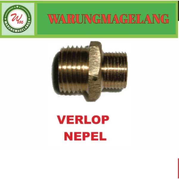 Verlop nepel M3/4xM1/2 kuningan Diskon