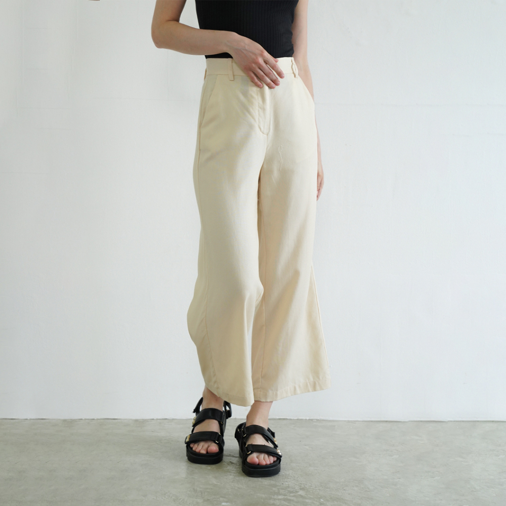 Mississippi Linen Trousers Celana Wanita LIN000195M Kream