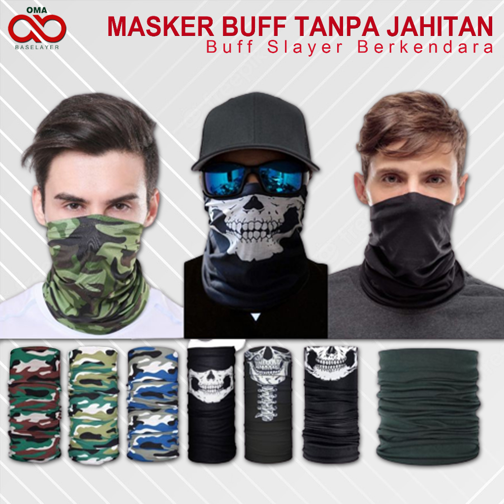 Masker Buff Slayer Bandana Pria Multifungsi Berkendara Motor Anti Debu Polusi