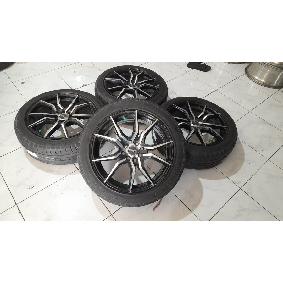 Velg Bekas Ring 17 HSR Baut 4 Murah + Ban 205/50 R17 Lebar 7 Buat Mobil Avanza Freed Livina Jazz Mob