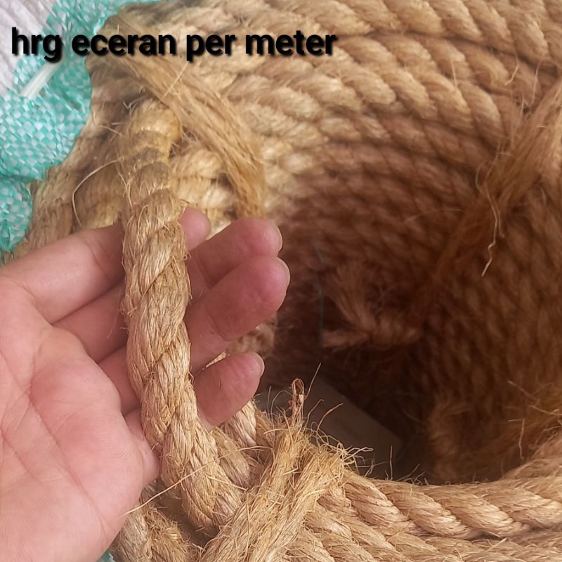 1 Meter Tali Tambang Besar 16mm 18mm Hrg Per Meter Tambang Manila Goni Dadung Tampar Kapal Tarik Ika