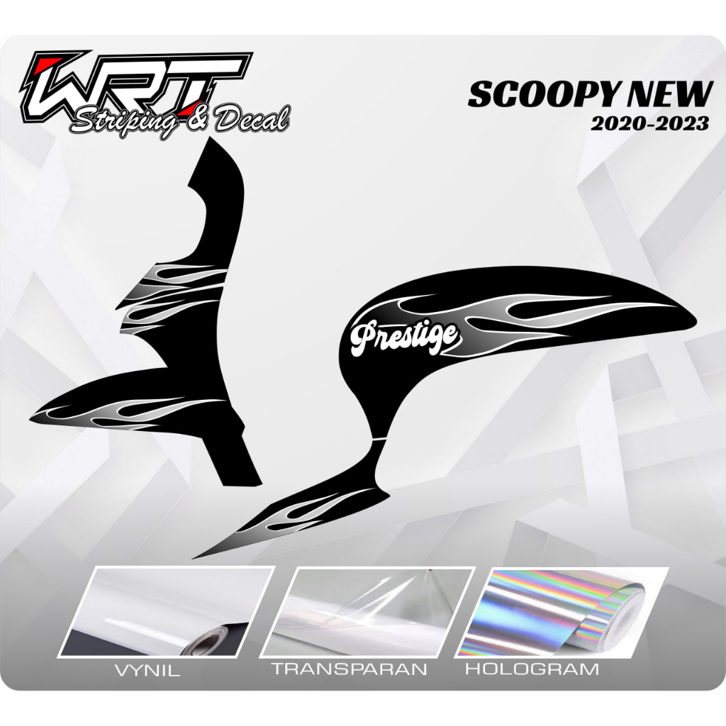 Striping Scoopy Prestige-Stiker Decal New Scoopy 2021-2023 Api