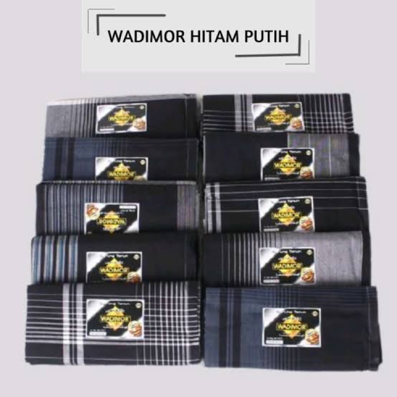 sarung wadimor motif hitam putih / grosir sarung wadimor termurah