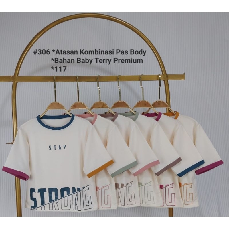 Orenz Kaos Crop lengan pendek || Atasan Remaja  || Kaos Babbyterry Premium Pendek