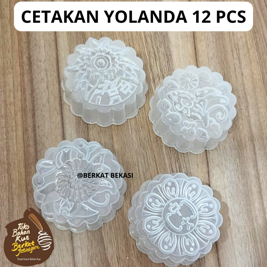 CETAKAN YOLANDA MOONCAKE 12 PCS/CETAKAN MOONCAKE