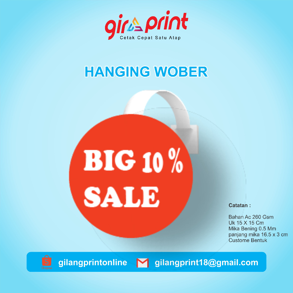 

Hanging Wobber media promosi/iklan/poster/promosi