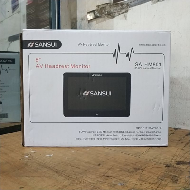 Headrest monitor SANSUI AV 8 inch SA-HM801 - Tv monitor SANSUI - Headrest Clip on
