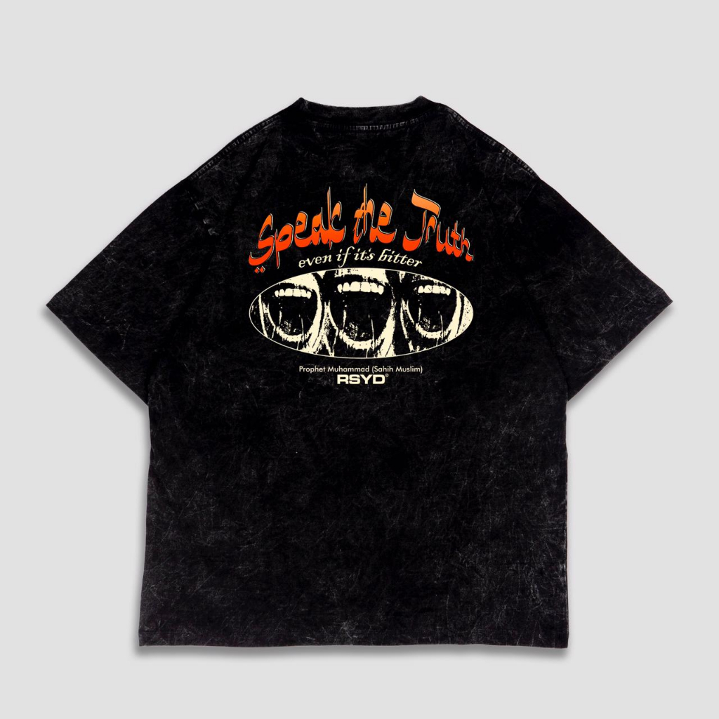 RSYD Speak Washed - Black Oversize / Kaos Dakwah