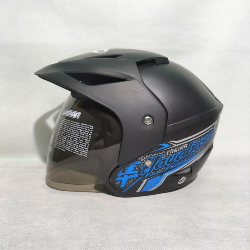 HELM SNI TAKIRA HITAM DOFF HAYABUSA HELM HALF FACE REMAJA DEWASA