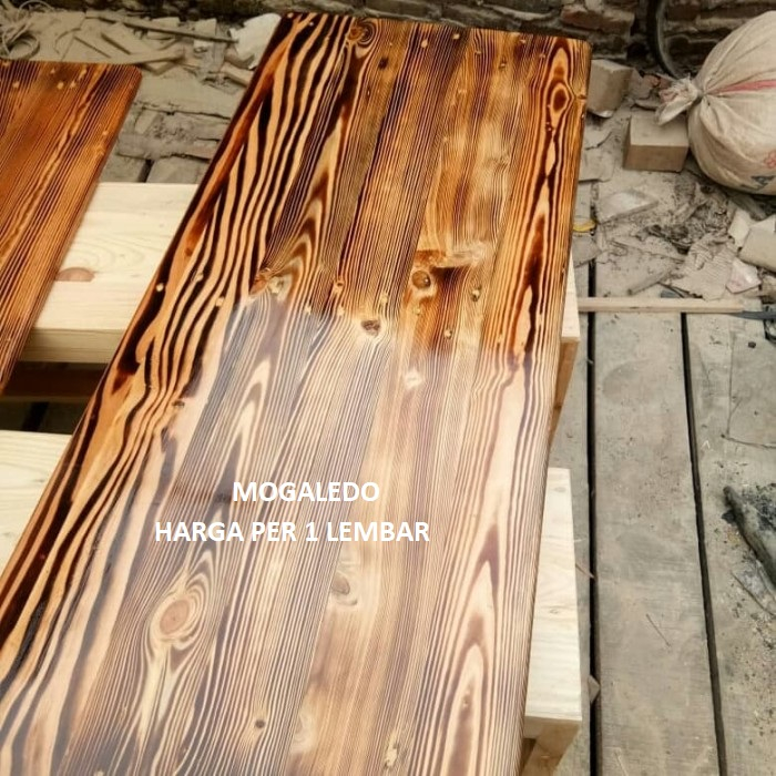 (CUSTOM) PAPAN AMBALAN JATI BELANDA MOTIF BAKAR