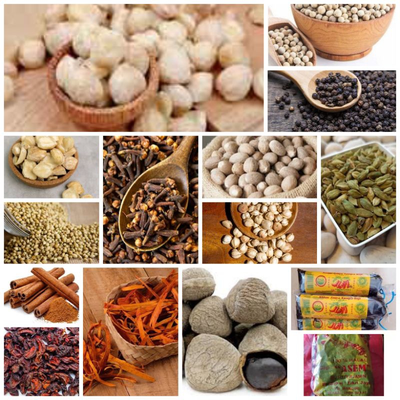 

kemiri, lada, pala dan rempah2 lainnya 250g