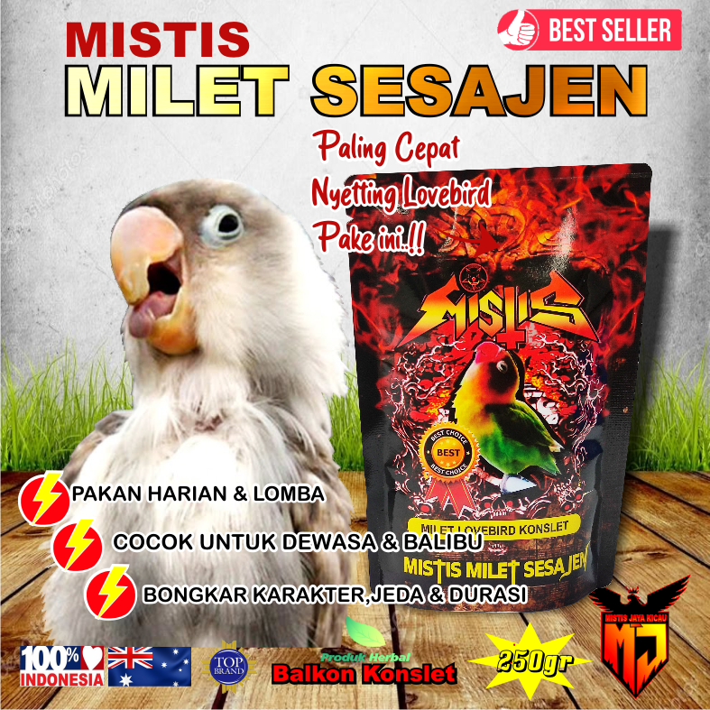 Sco Pakan Lovebird Konlset Milet Mistis Lovebird Sesajen pakan Lomba Lovebird