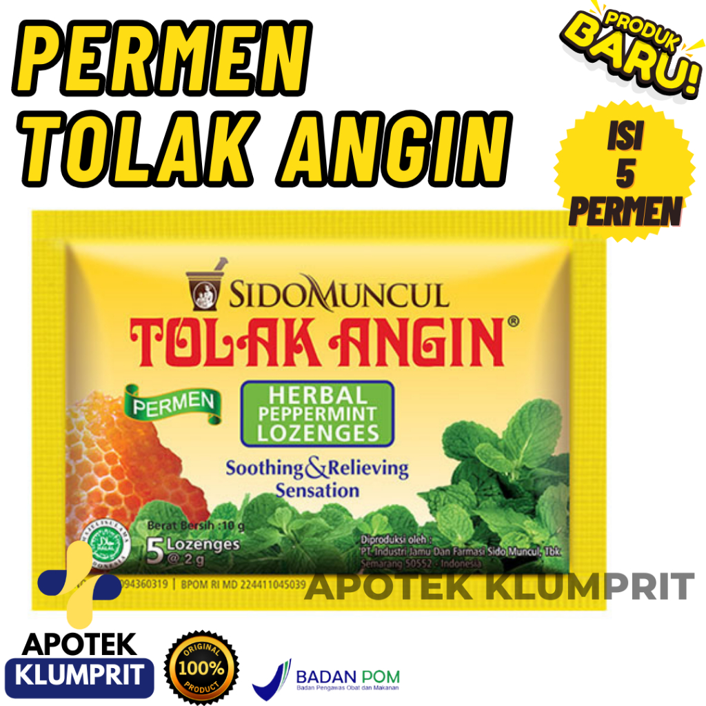 

PERMEN TOLAK ANGIN / ISI 5 PERMEN