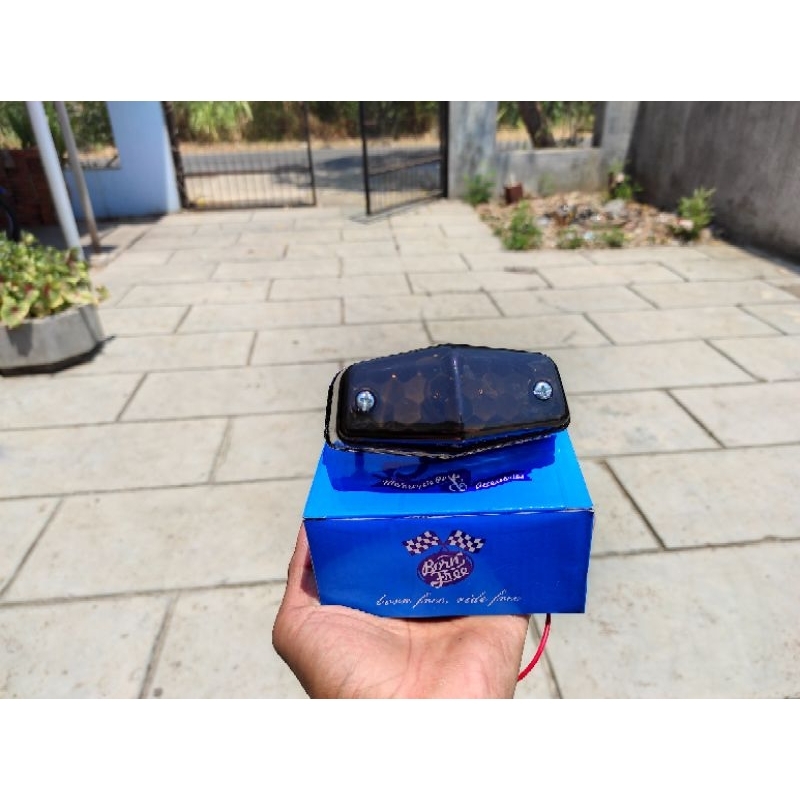 stoplamp cb bsa sedang bolp mica smoke stop lamp cb mica smoke bsa sedang lampu bolp import bornfree