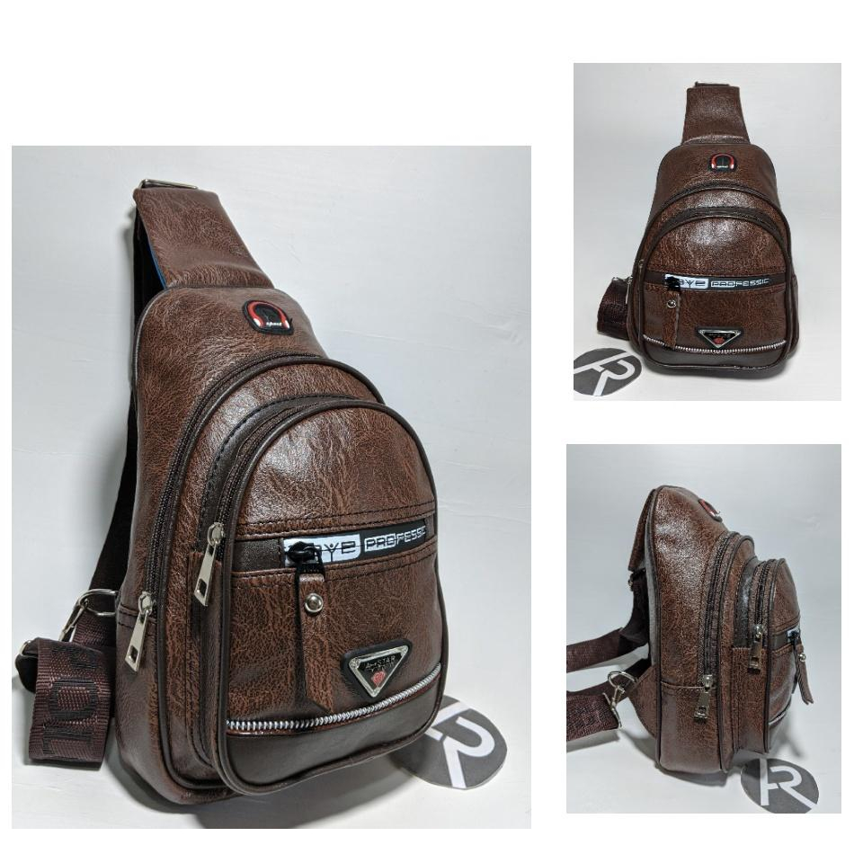 Tas Pria Kulit Import Slingbag Selempang Polo Amstar Office Bag