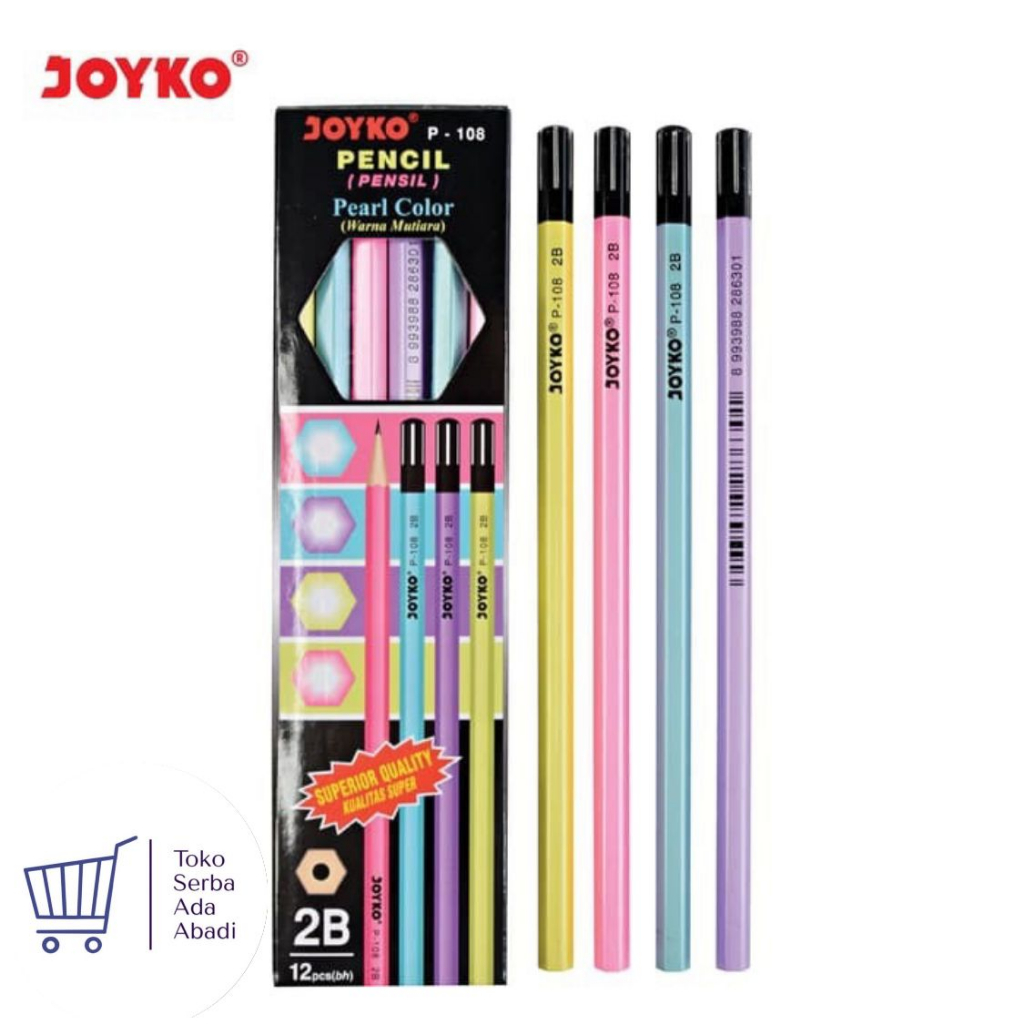 

Joyko Pencil P-108 (2B) (Pearl) PER PCS