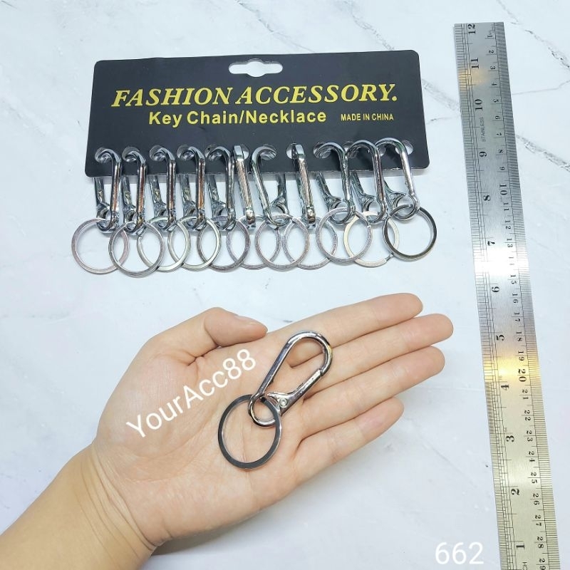 GANTUNGAN KUNCI RING BESI PER STAINLESS (12pcs) GANTUNGAN KUNCI LUCU GANTUNGAN KUNCI UNIK GANCI KOLE