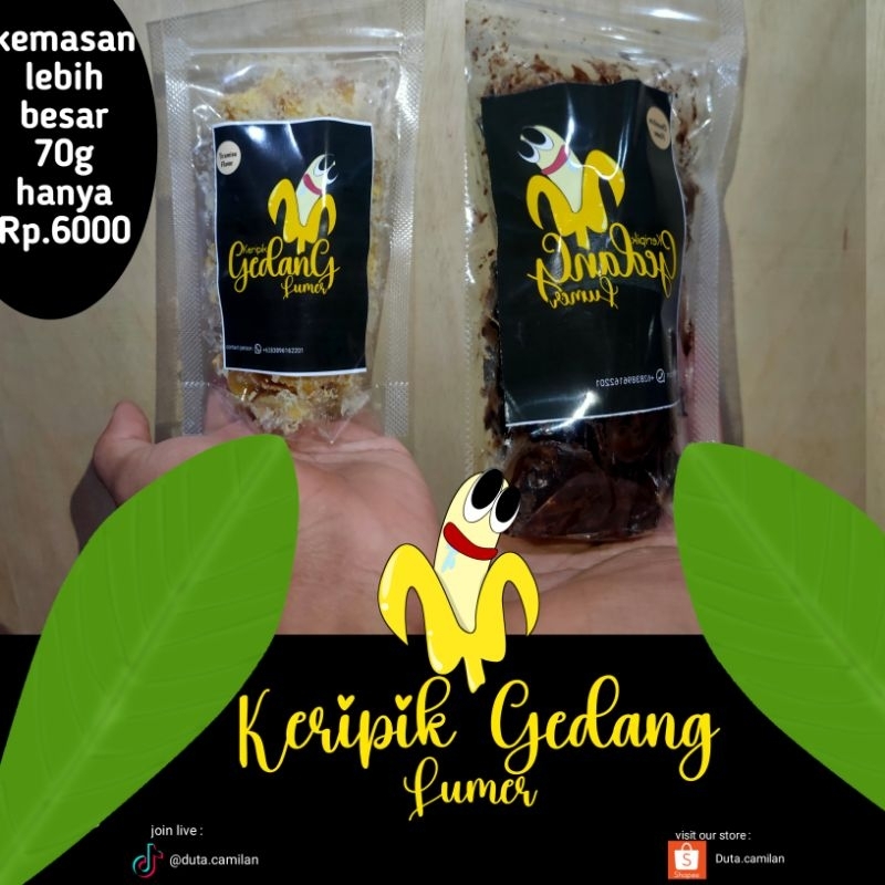 

KERIPIK PISANG LUMER CEMILAN KEKINIAN, VIRAL, LEBIH BESAR 70g, LEBIH HEMAT