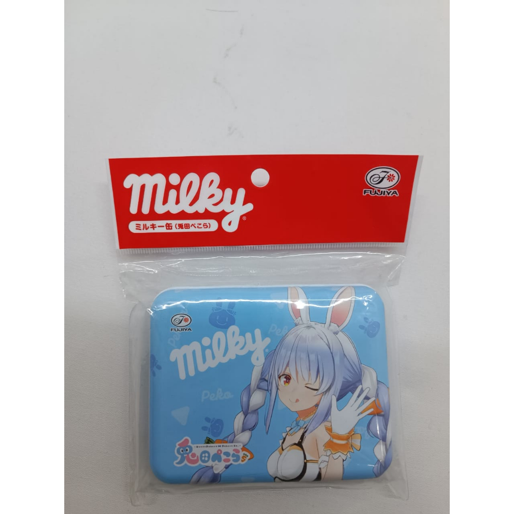 Peko x Hololive Fujiya Milky Can Candy Blue Original Japan Limited