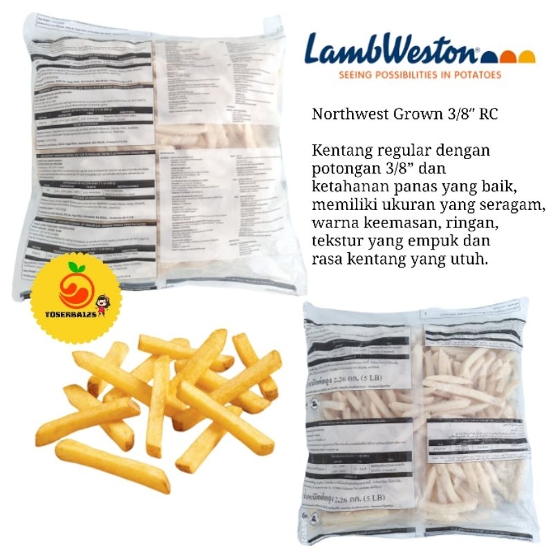 

lambweston straightcut nortwest grown 3/8 , kentang import -TOSERBA125