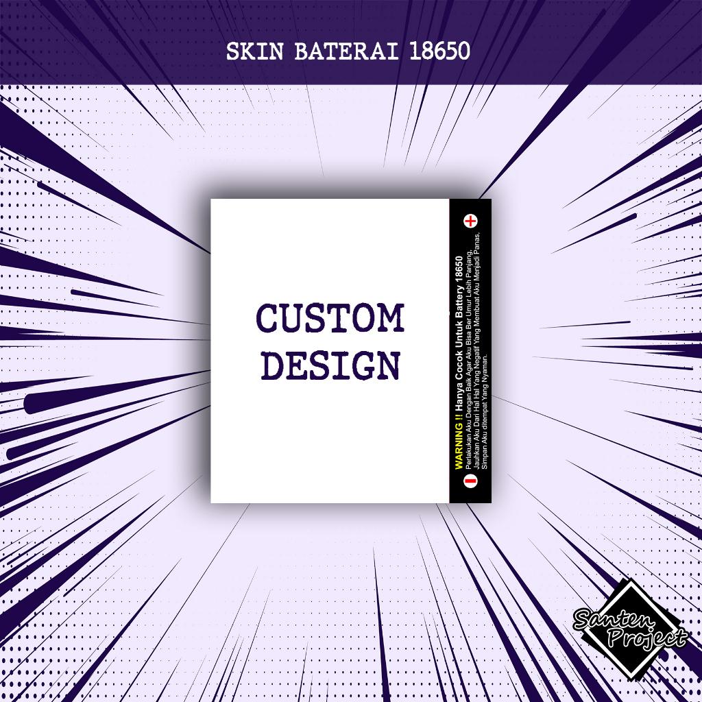 

STIKER SKIN WRAP BATERAI 18650 - PELINDUNG BATERAI (CUSTOM DESIGN)