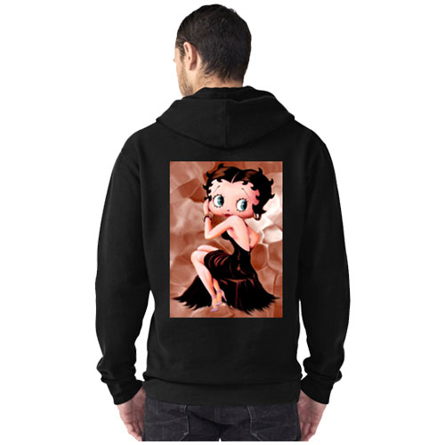 Betty Boop Hoodie Bahan Katun Fleece | Jaket Hoodie Jumper & Ritsleting | Bisa COD