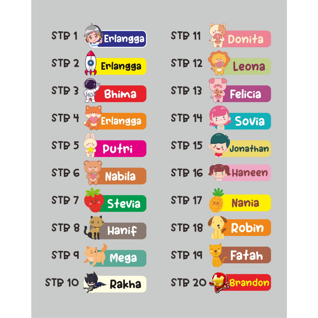 STIKER BAJU (DISETRIKA)