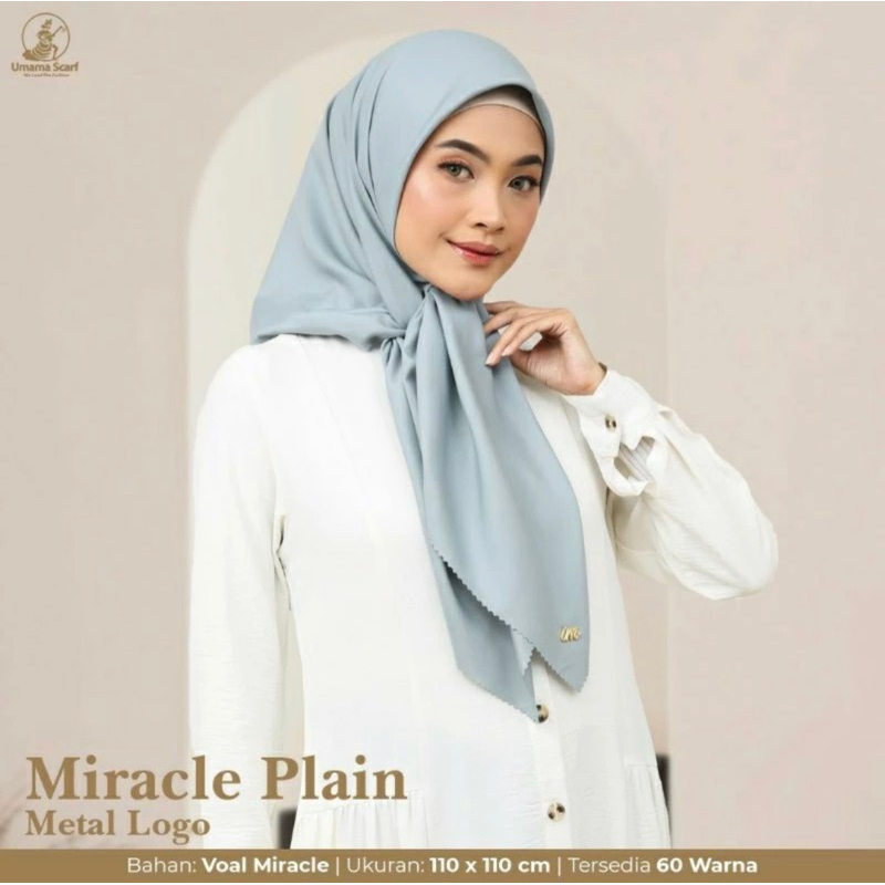 Miracle logo print/segi empat mewah/segi empat pesta/hijab wisudah/hijab lamaran