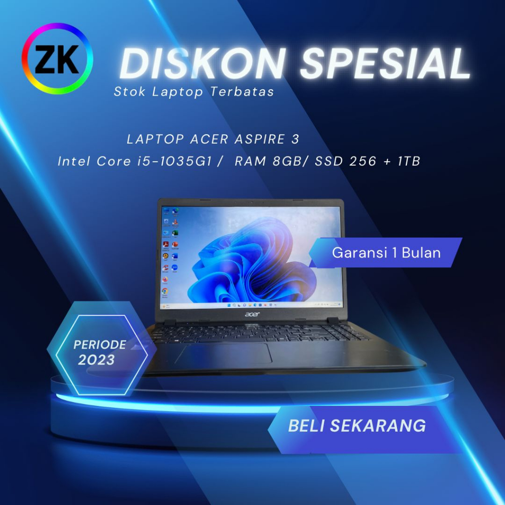 Laptop acer second nominus core i5 gen 10