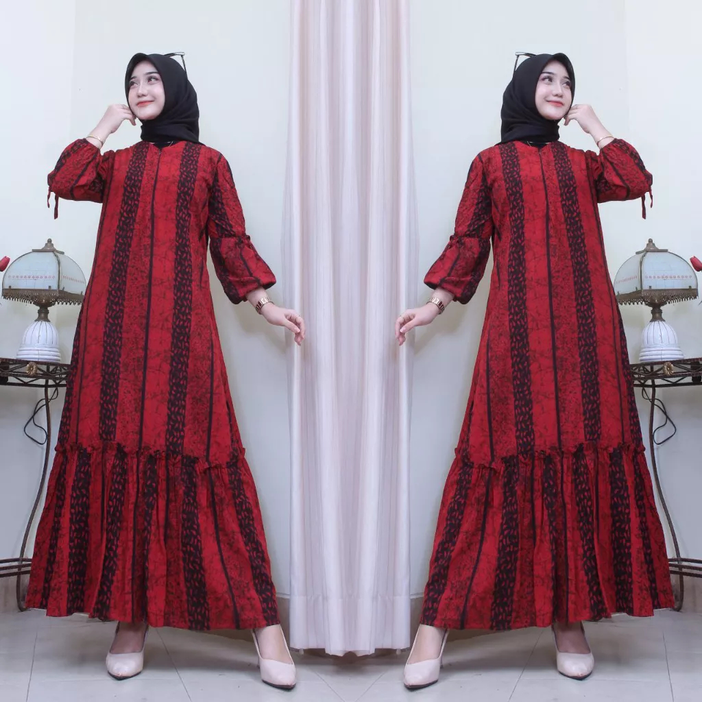 DASTER GAMIS RAYON LENGAN PANJANG BUSUI FRIENLY | DASTER ARAB | DASTER MOTIF