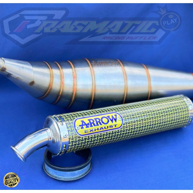 Knalpot RX KING ARROW Exhaust Type Stainless Carbon Serat