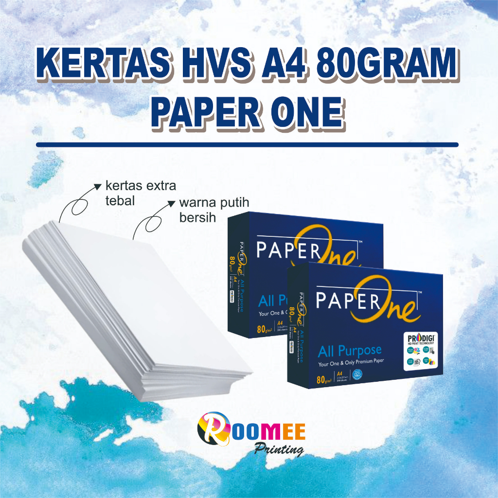 

(PROMO) KERTAS HVS A4 80 GRAM PAPER ONE TERMURAH