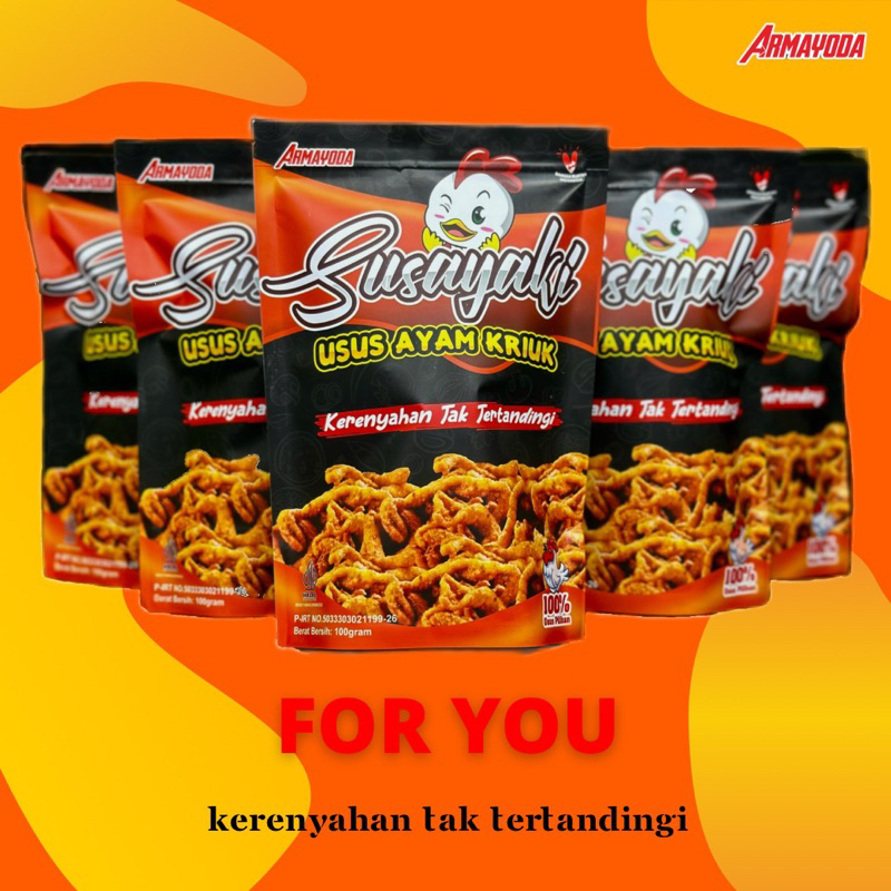 

Keripik usus ayam renyah dan gurih berat 100gr (Susayaki)