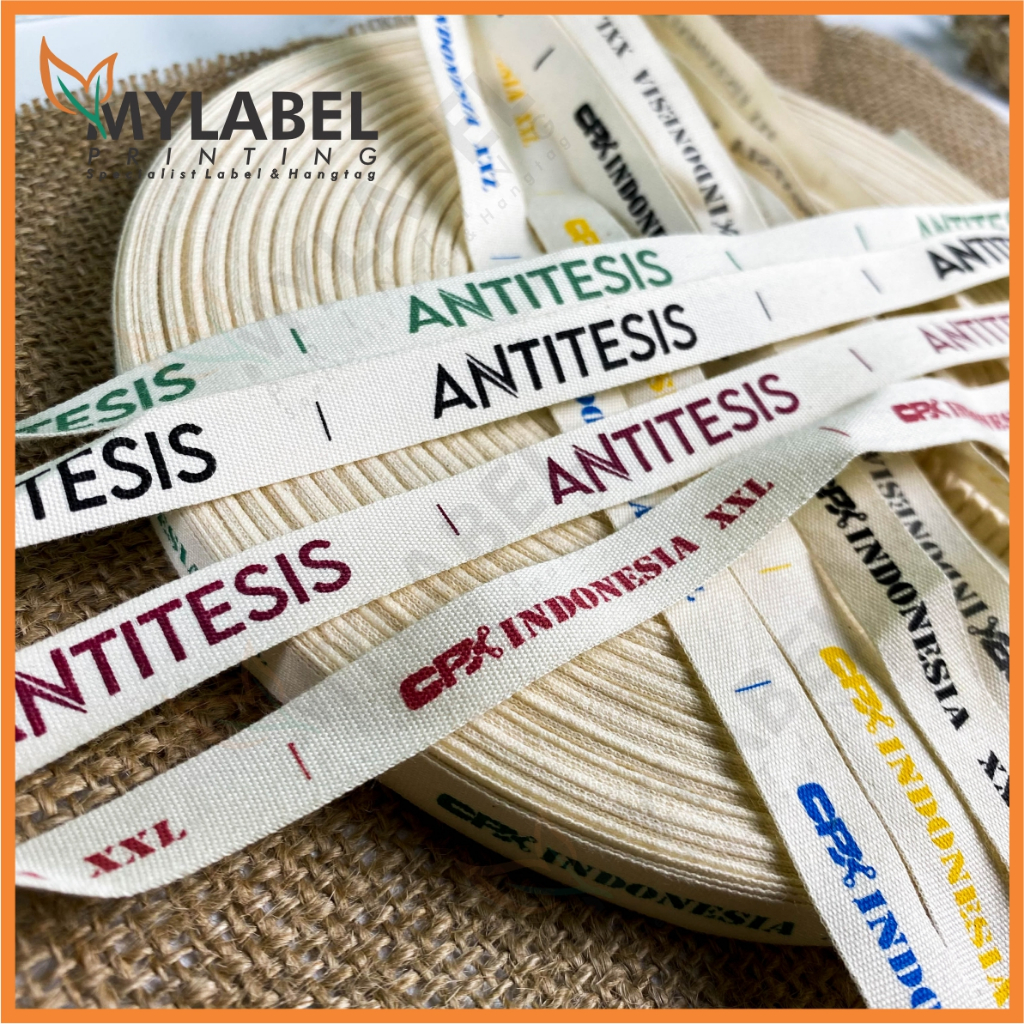 label katun/piterban import  tipis dan halus custom