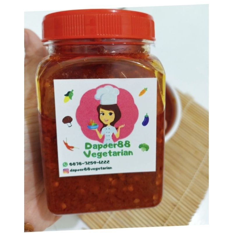 

Sambel terasi goreng Vegan/ sambel vegetarian/ sambal halal/ pedas