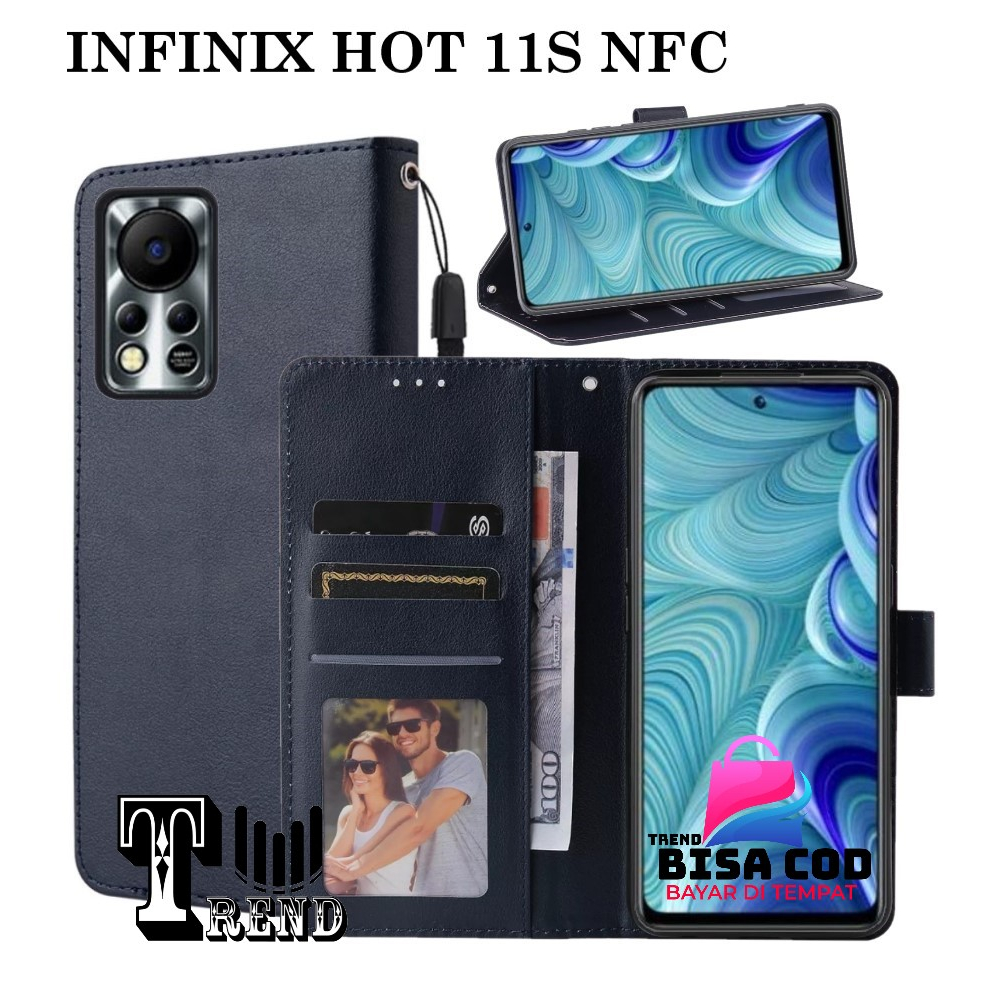 LEATHER CASE FLIP INFINIX HOT 11S NFC - FLIP CASE KULIT UNTUK INFINIX HOT 11S NFC